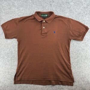 Knights of the Round Table Polo Shirt Mens Medium Brown Short Sleeve RN 63720